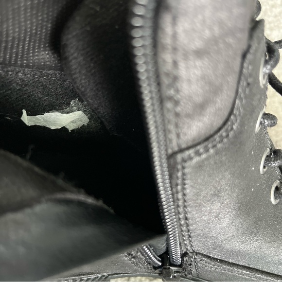 CROWN VINTAGE BLACK SUEDE LACE UP SIDE ZIP ANKLE BOOTS SIZE 7.5 - Picture 6 of 8